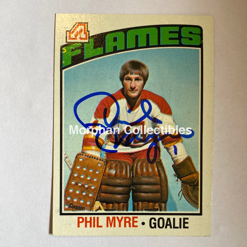 Phil Myre - Autographed Card 1976-77 Topps