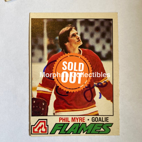 Phil Myre - Autographed Card 1977-78 Opc