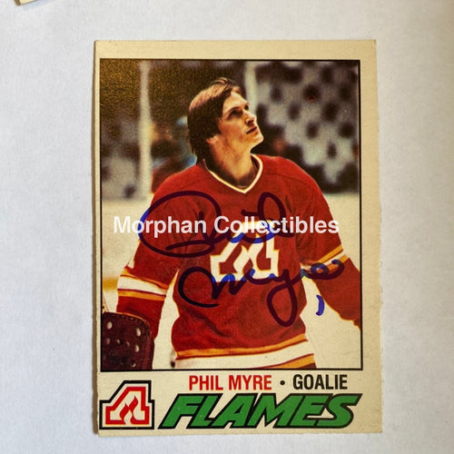 Phil Myre - Autographed Card 1977-78 Opc