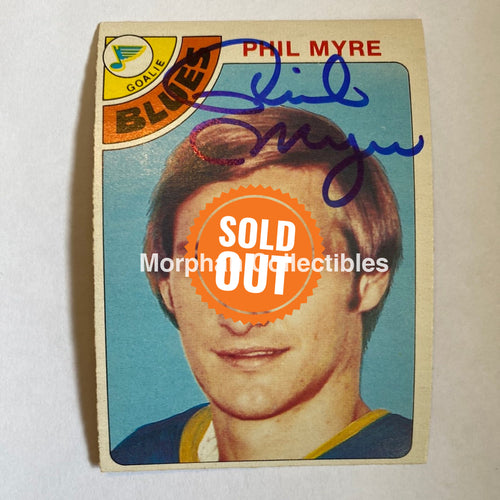 Phil Myre - Autographed Card 1978-79 Opc