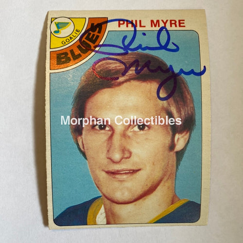 Phil Myre - Autographed Card 1978-79 Opc