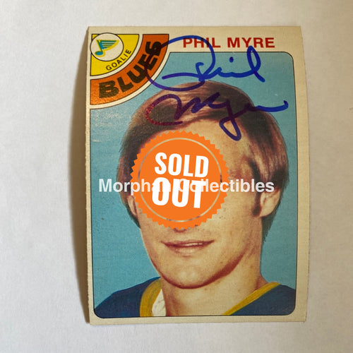 Phil Myre - Autographed Card 1978-79 Opc