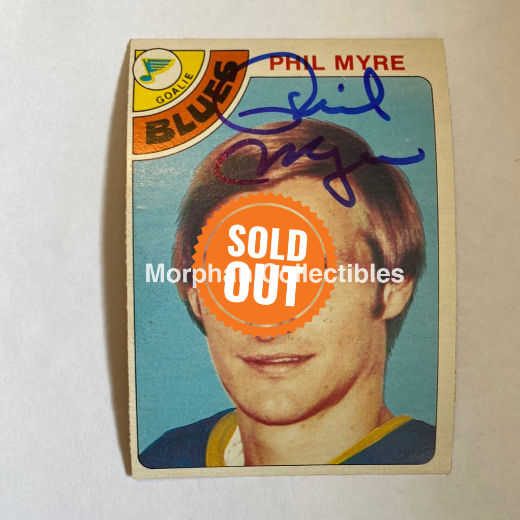 Phil Myre - Autographed Card 1978-79 Opc
