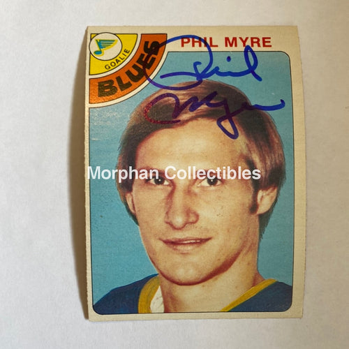 Phil Myre - Autographed Card 1978-79 Opc