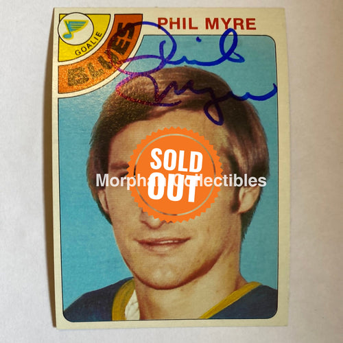 Phil Myre - Autographed Card 1978-79 Topps