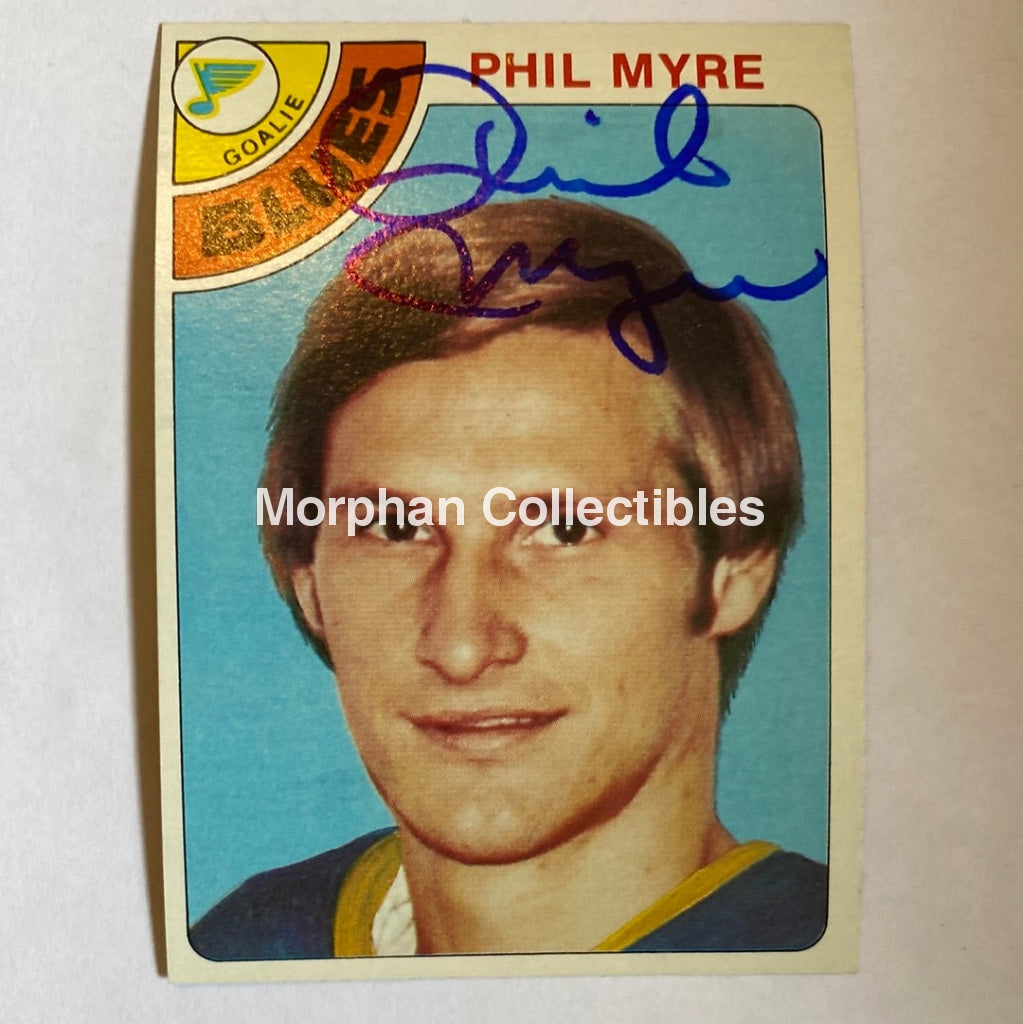 Phil Myre - Autographed Card 1978-79 Topps