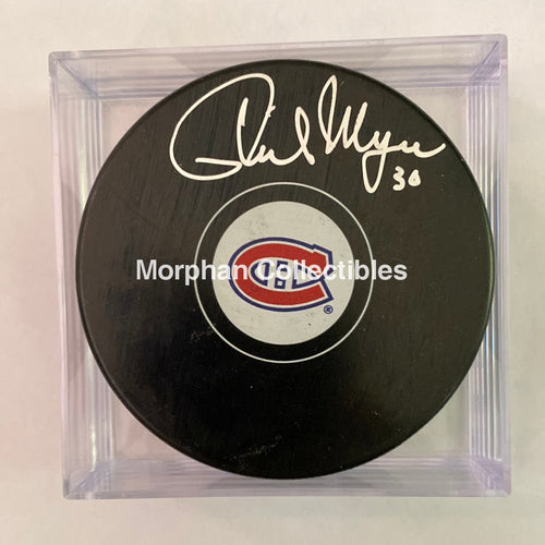 Phil Myre - Autographed Montreal Canadiens Puck