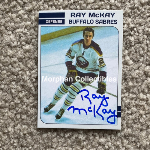 Ray Mckay - Autographed Card Custom Buffalo Sabres