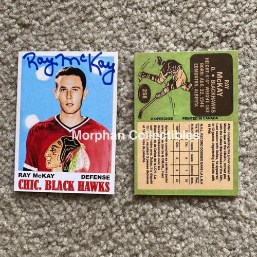 Ray Mckay - Autographed Card Custom Chicago Blackhawks