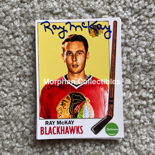 Ray Mckay - Autographed Card Custom Chicago Blackhawks