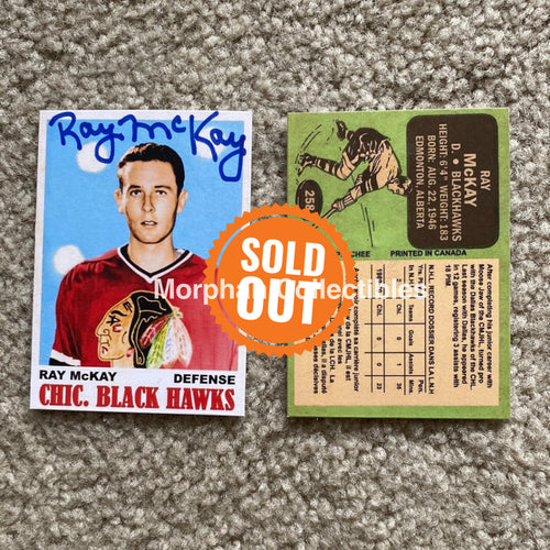 Ray Mckay - Autographed Card Custom Chicago Blackhawks