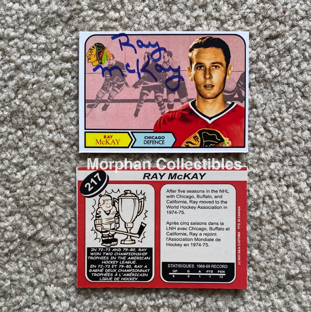 Ray Mckay - Autographed Card Custom Chicago Blackhawks