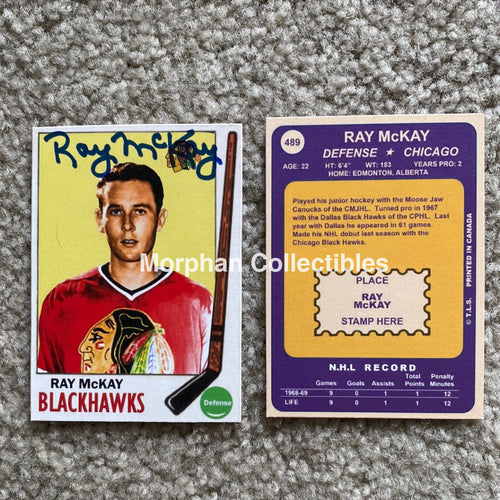 Ray Mckay - Autographed Card Custom Chicago Blackhawks