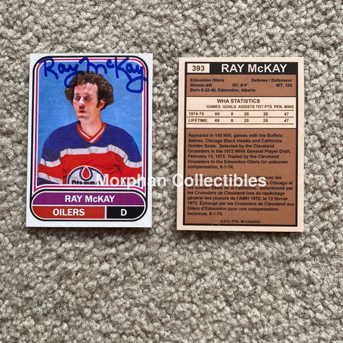 Ray Mckay - Autographed Card Custom Edmonton Oilers