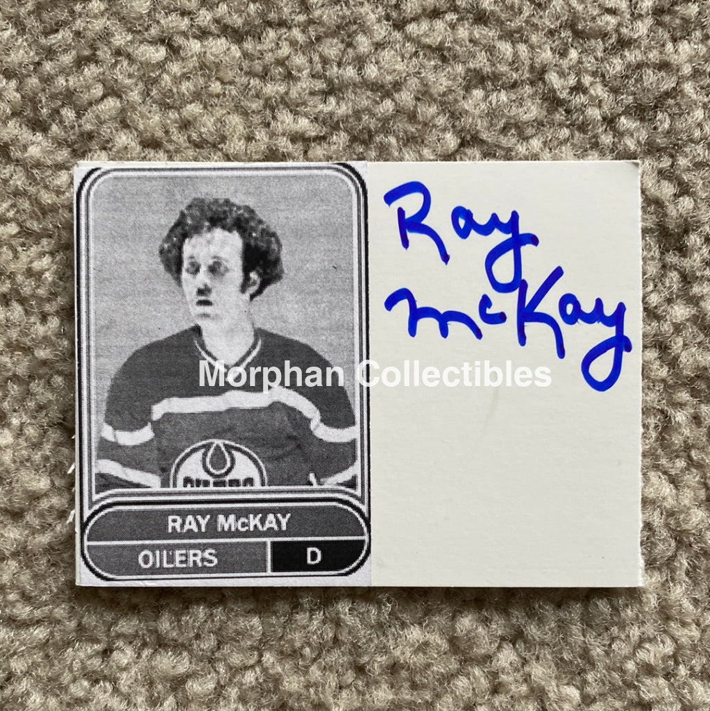 Ray Mckay - Autographed Card Custom Edmonton Oilers