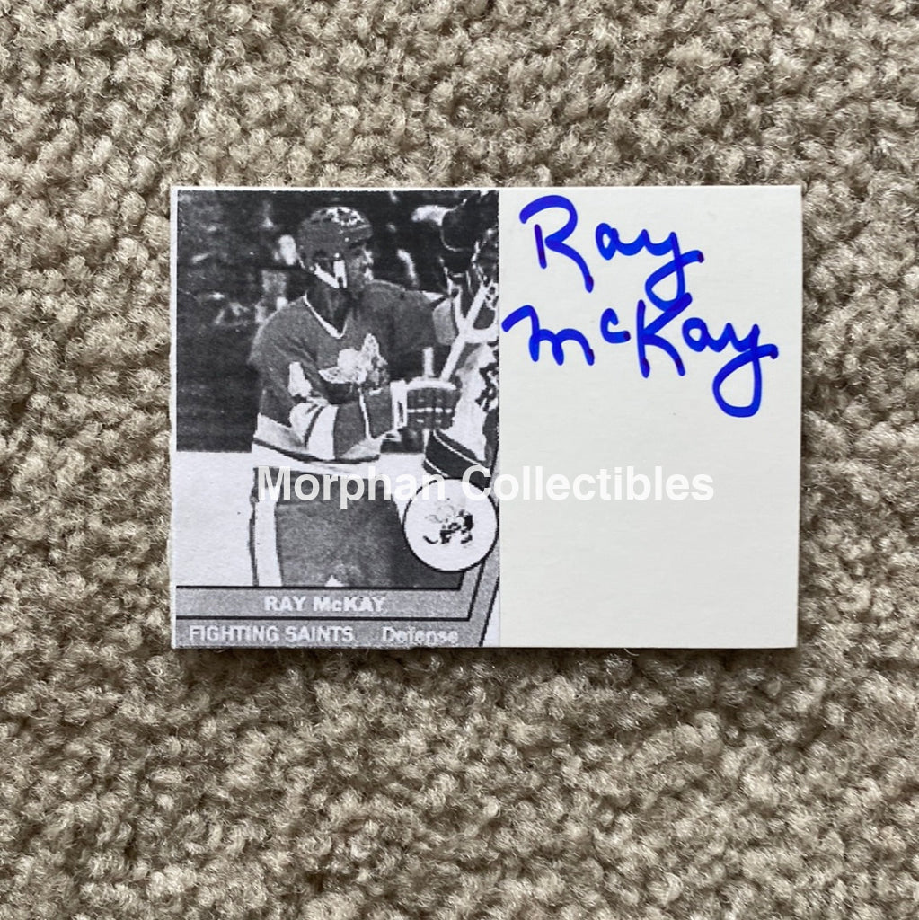 Ray Mckay - Autographed Card Custom Minnesota Fighting Saints