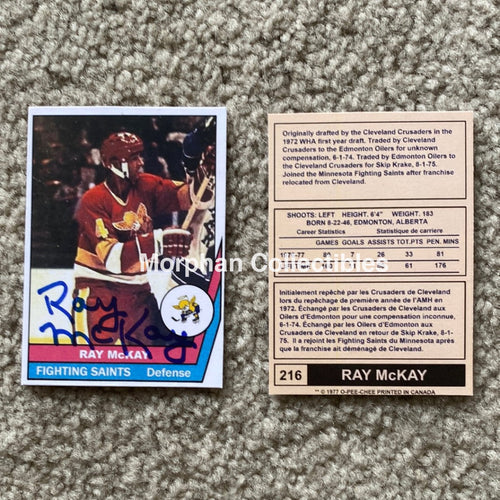 Ray Mckay - Autographed Card Custom Minnesota Fighting Saints