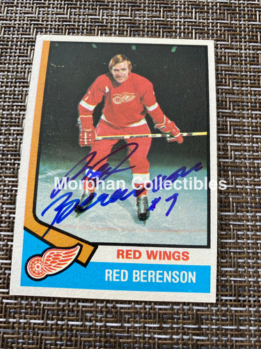 Red Berenson - Autographed Card 1974/75 Topps