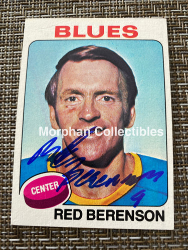 Red Berenson - Autographed Card 1975/76 Topps