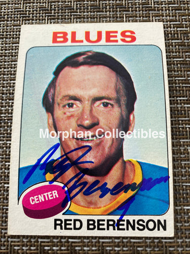 Red Berenson - Autographed Card 1975/76 Topps