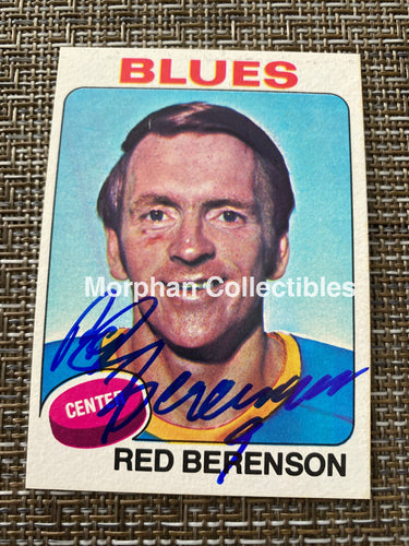 Red Berenson - Autographed Card 1975/76 Topps