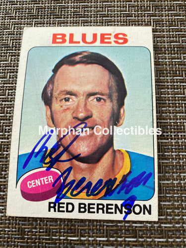 Red Berenson - Autographed Card 1975/76 Topps