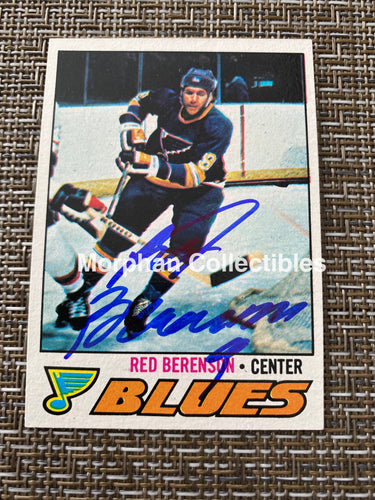 Red Berenson - Autographed Card 1977/78 Topps