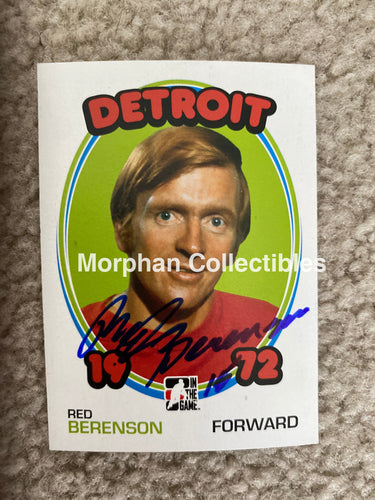 Red Berenson - Autographed Card Itg 1972