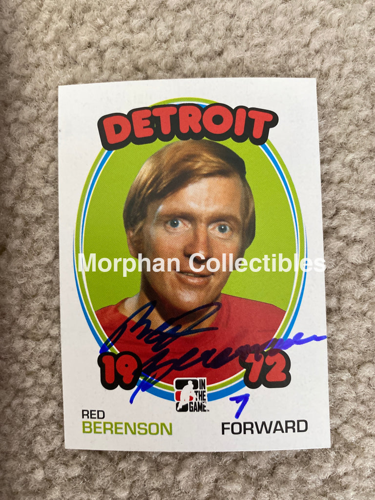 Red Berenson - Autographed Card Itg 1972