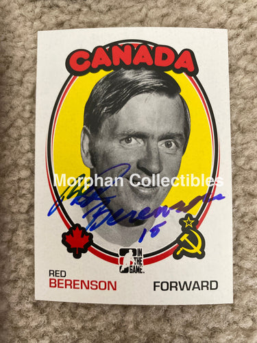 Red Berenson - Autographed Card Itg 1972