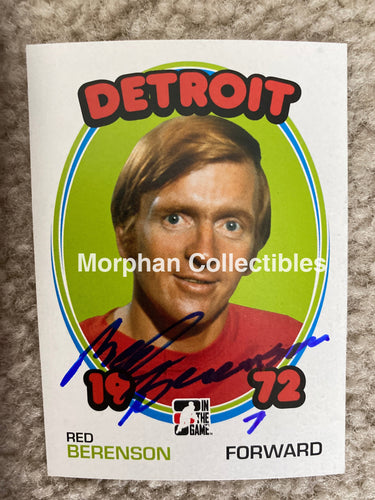 Red Berenson - Autographed Card Itg 1972