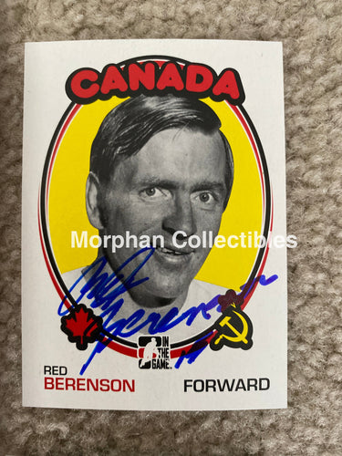 Red Berenson - Autographed Card Itg 1972