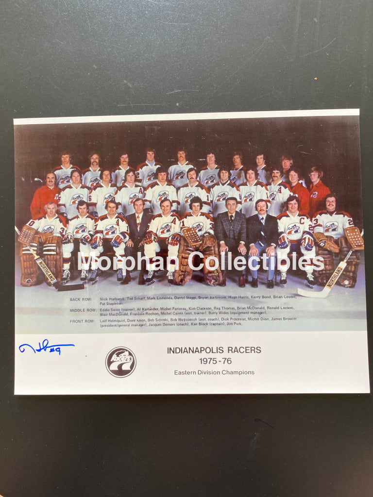 Reg Thomas- Autographed Photo - Indianapolis Racers Wha Team 8X10