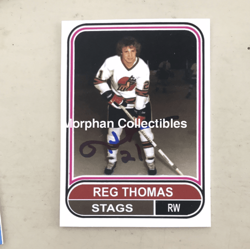 5 Tom Fergus Hockey cards. 2 cards autographed