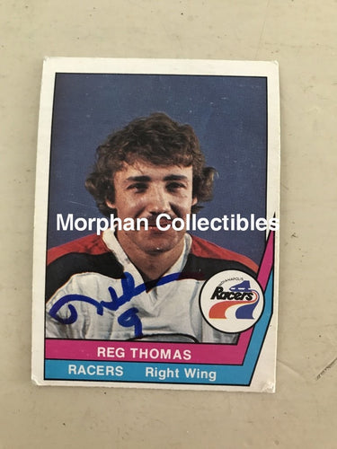 Reg Thomas - Wha Autographed Cards 6 Card