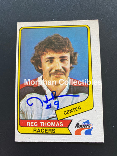 Reg Thomas - Wha Autographed Card Opc 1976-77