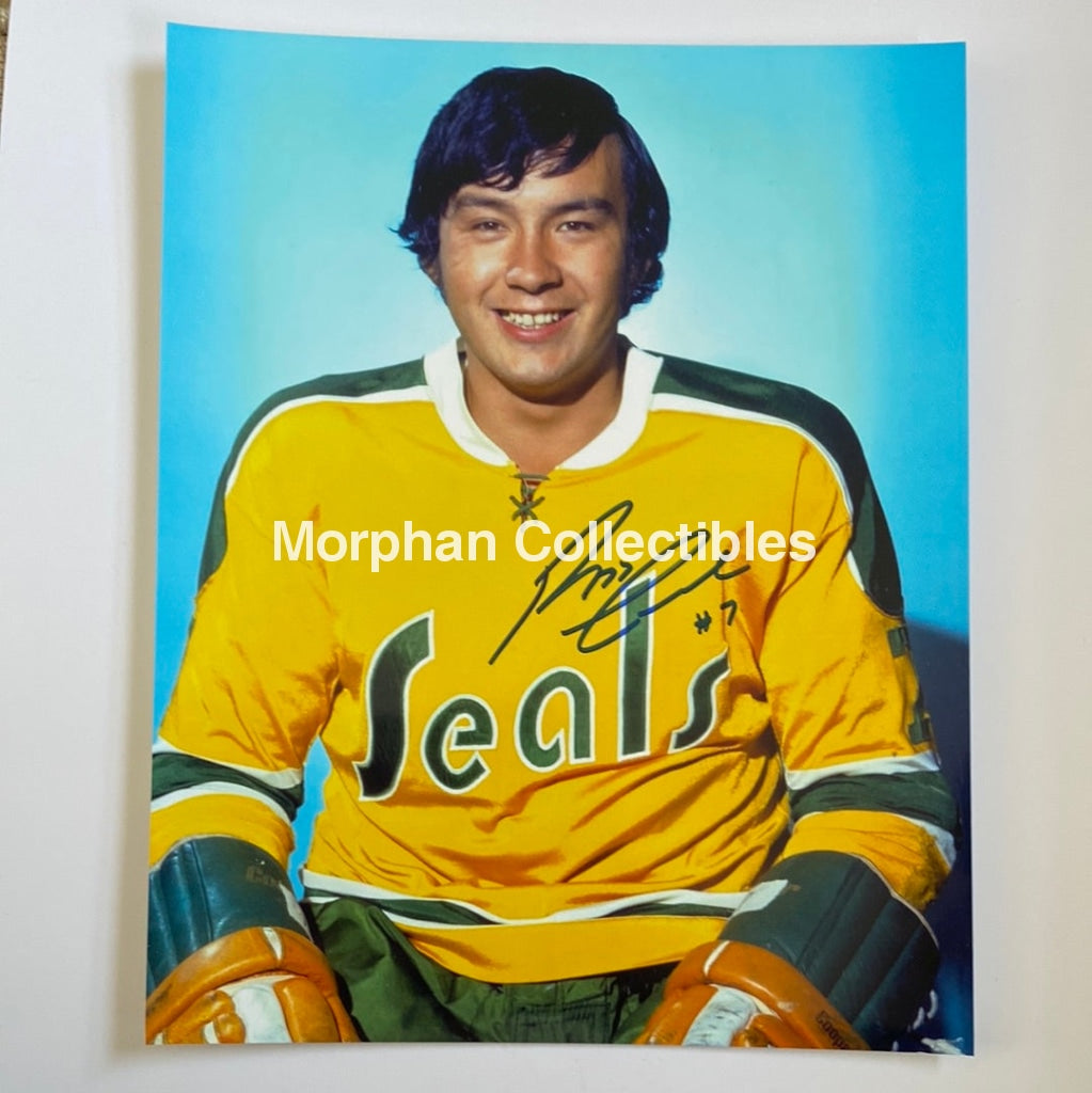 Reggie Leach - Autographed 8X10 Photo California Golden Seals