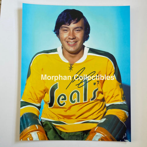 Reggie Leach - Autographed 8X10 Photo California Golden Seals