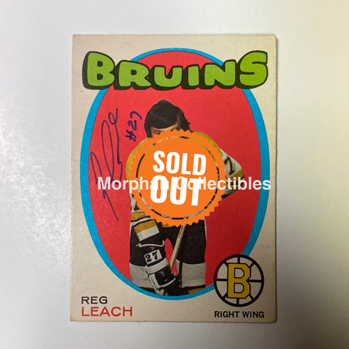 Reggie Leach Autographed Card - 1970/71 Opc