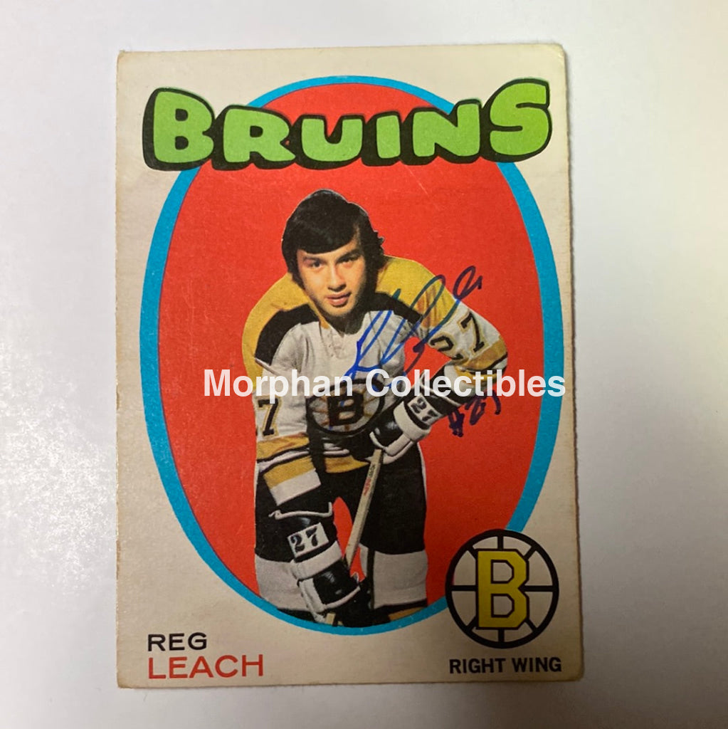 Reggie Leach Autographed Card - 1970/71 Rc Opc