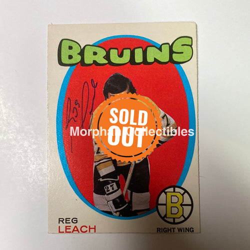 Reggie Leach Autographed Card - 1970/71 Rc Opc