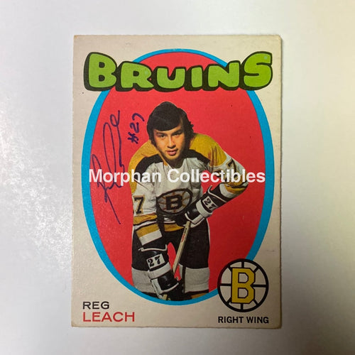 Reggie Leach Autographed Card - 1970/71 Opc