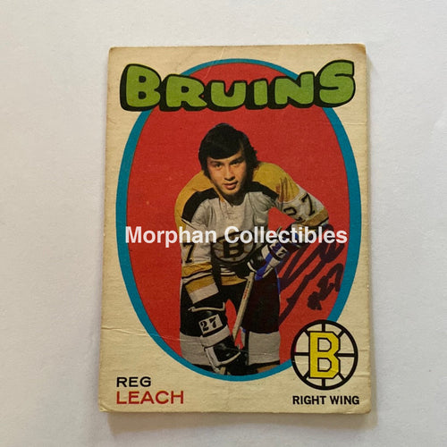 Reggie Leach - Autographed Card 1971-72 Opc Rookie