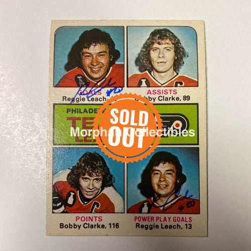 Reggie Leach Autographed Card - 1975/76 Team Leader Opc