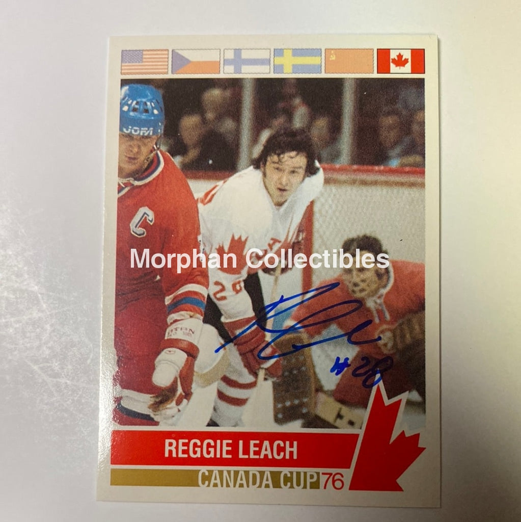 Reggie Leach Autographed Card - 1976 Canada Cup