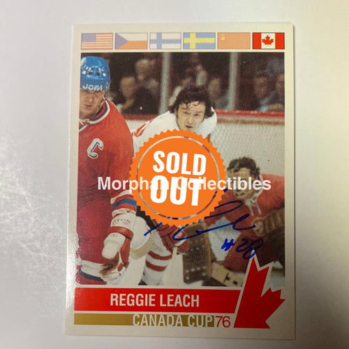 Reggie Leach Autographed Card - 1976 Canada Cup