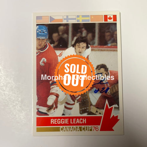 Reggie Leach Autographed Card - 1976 Canada Cup