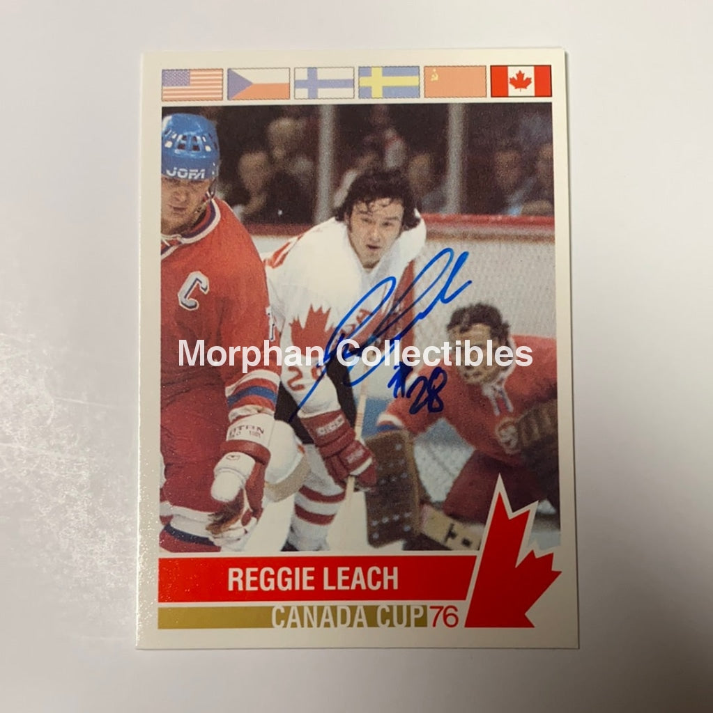 Reggie Leach Autographed Card - 1976 Canada Cup