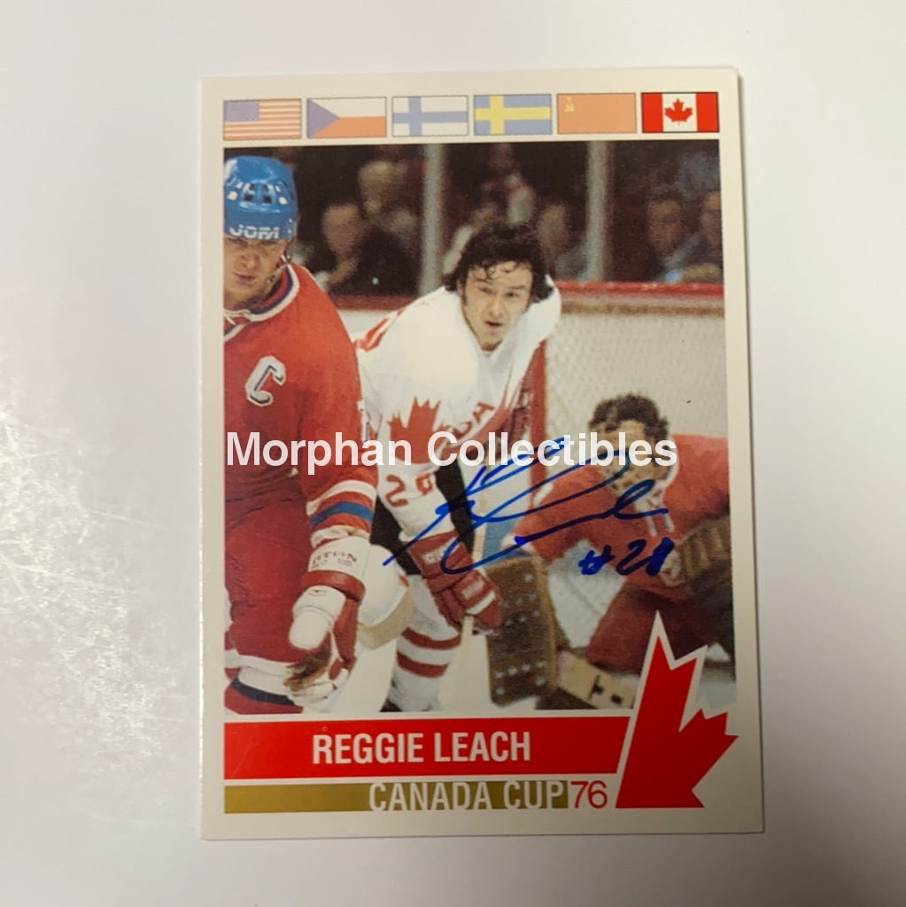 Reggie Leach Autographed Card - 1976 Canada Cup