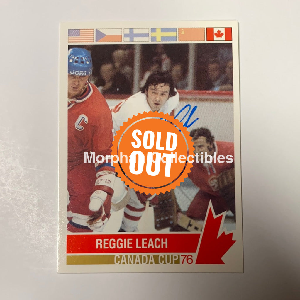 Reggie Leach Autographed Card - 1976 Canada Cup